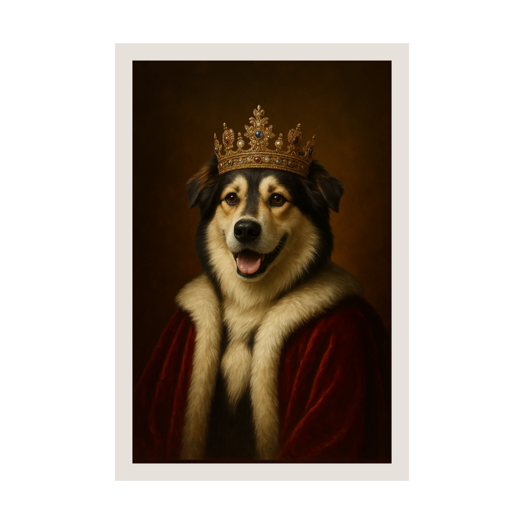 Custom Pet Portrait – Royal Theme