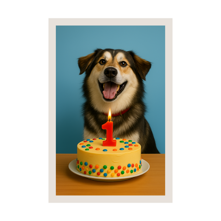 Custom Pet Portrait - Birthday Theme