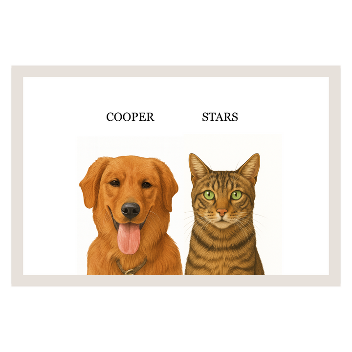 Custom Pet Portrait - Minimalistic theme