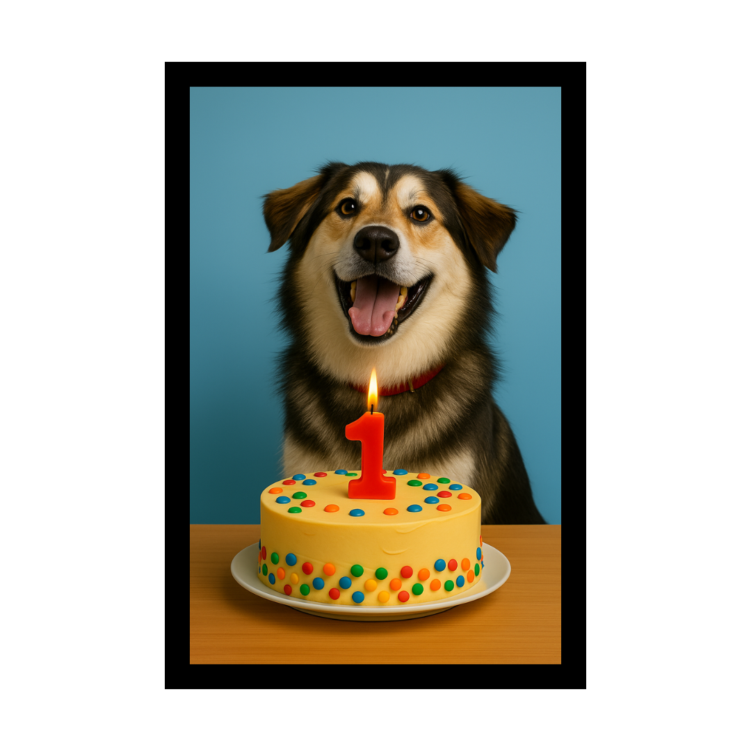 Custom Pet Portrait - Birthday Theme