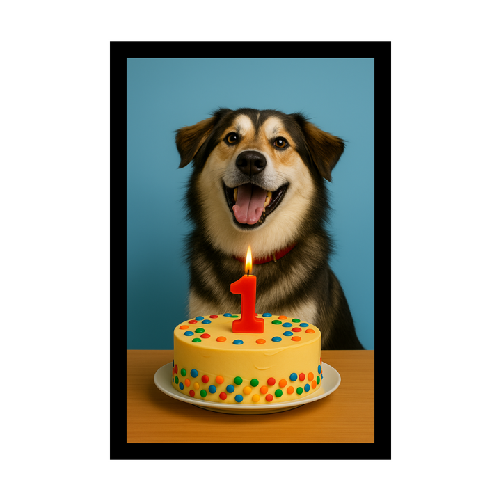 Custom Pet Portrait - Birthday Theme