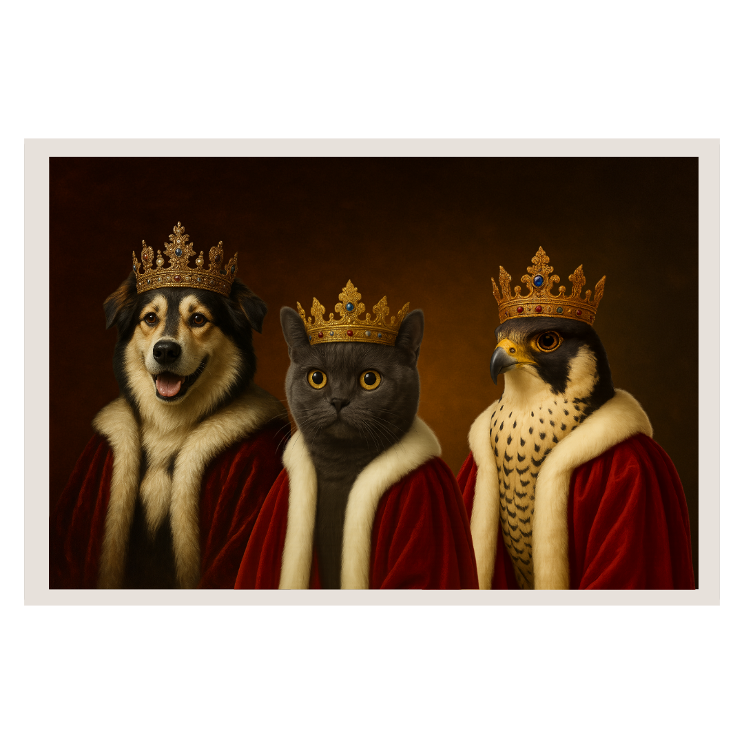 Custom Pet Portrait – Royal Theme