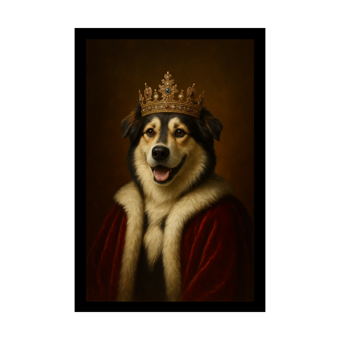 Custom Pet Portrait – Royal Theme
