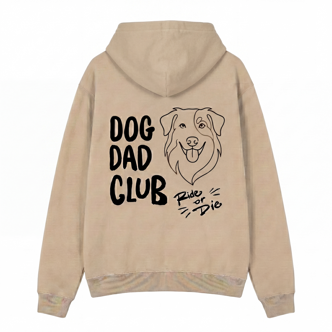 Dog Dad Club Hoodie - Custom Pet Portrait