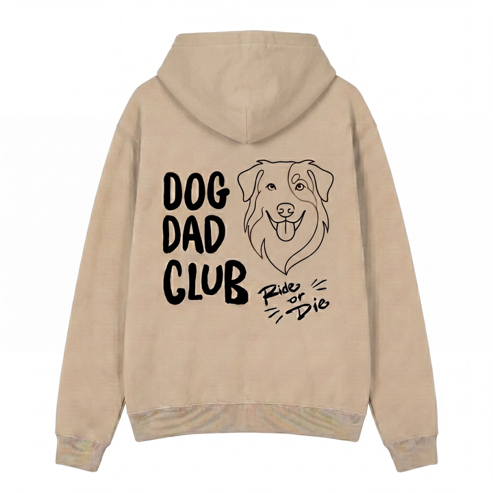 Dog Dad Club Hoodie - Custom Pet Portrait