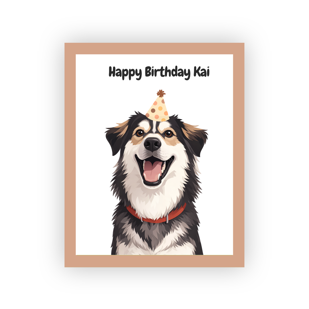 Custom Pet Portrait - Birthday Style