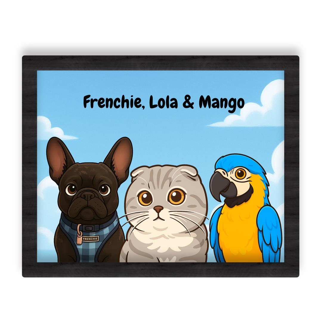 Custom Pet Portrait - Cartoon Style