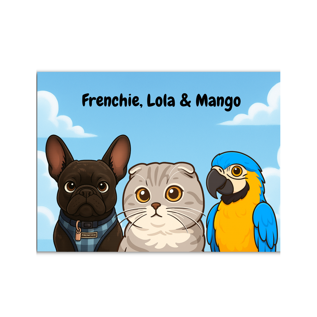 Custom Pet Portrait - Cartoon Style