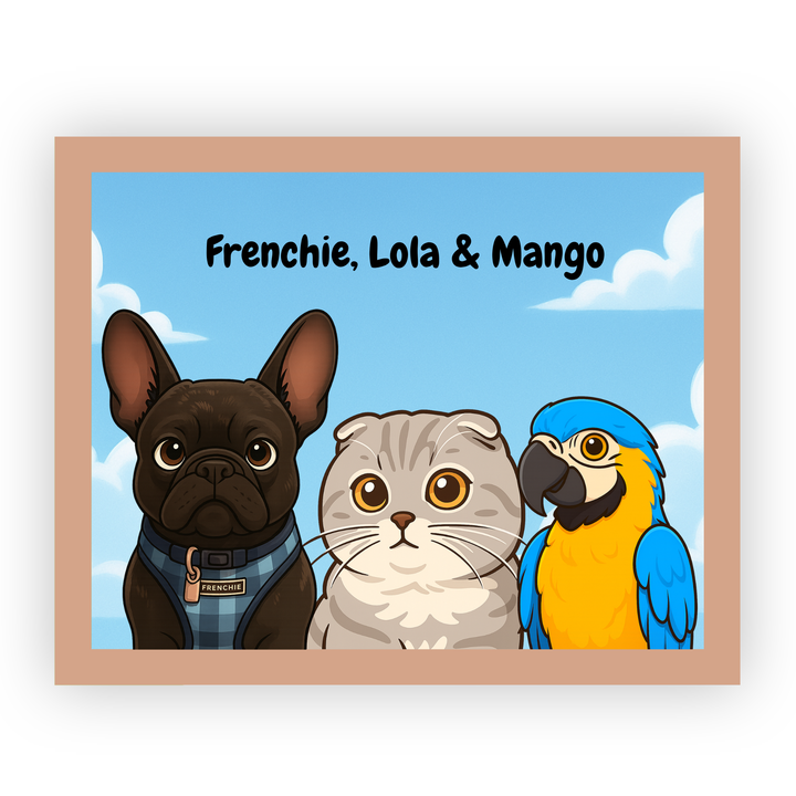 Custom Pet Portrait - Cartoon Style