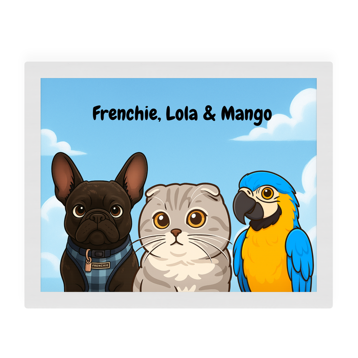 Custom Pet Portrait - Cartoon Style