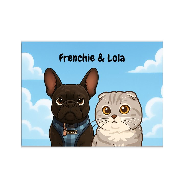 Custom Pet Portrait - Cartoon Style