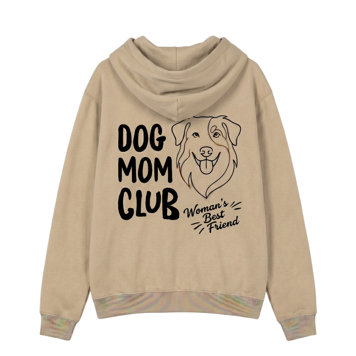 Dog Mom Club Hoodie - Custom Pet Portrait