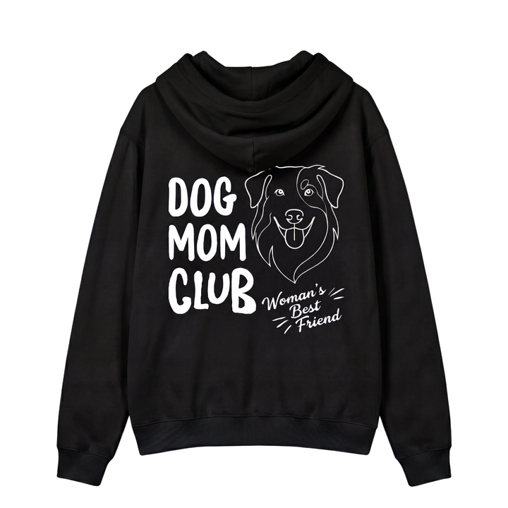 Dog Mom Club Hoodie - Custom Pet Portrait
