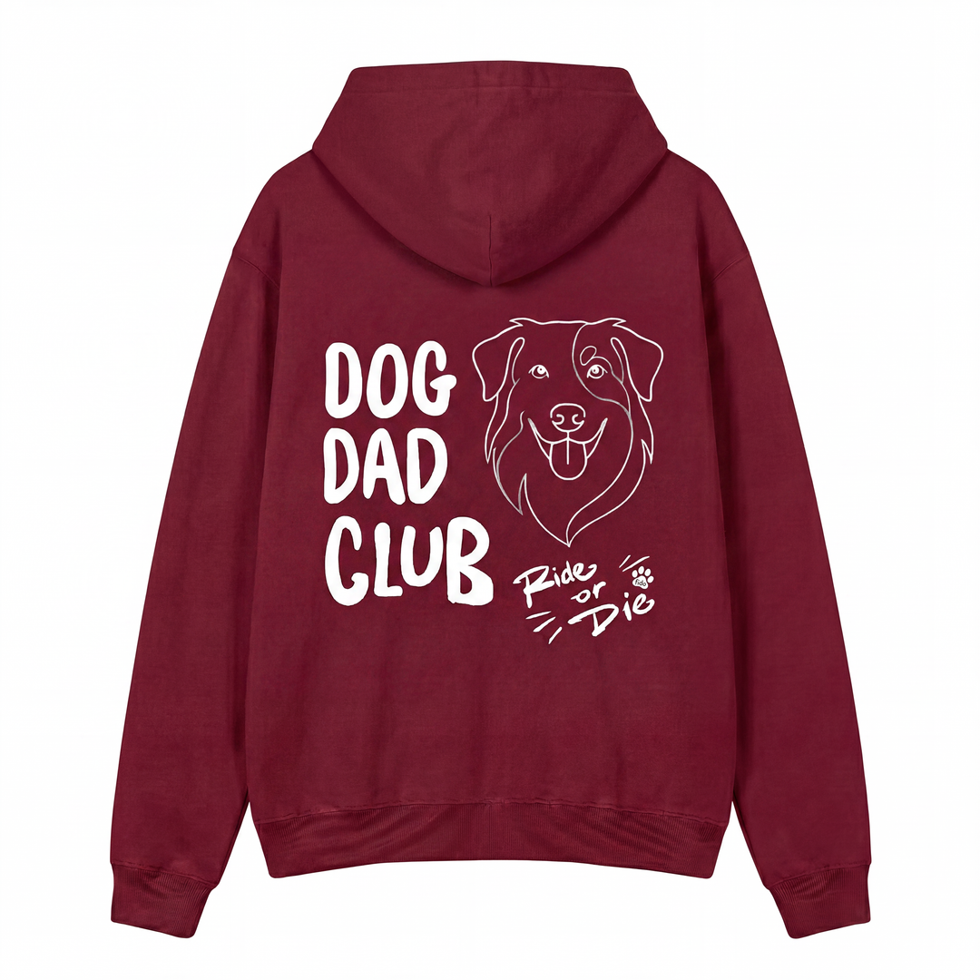 Dog Dad Club Hoodie - Custom Pet Portrait