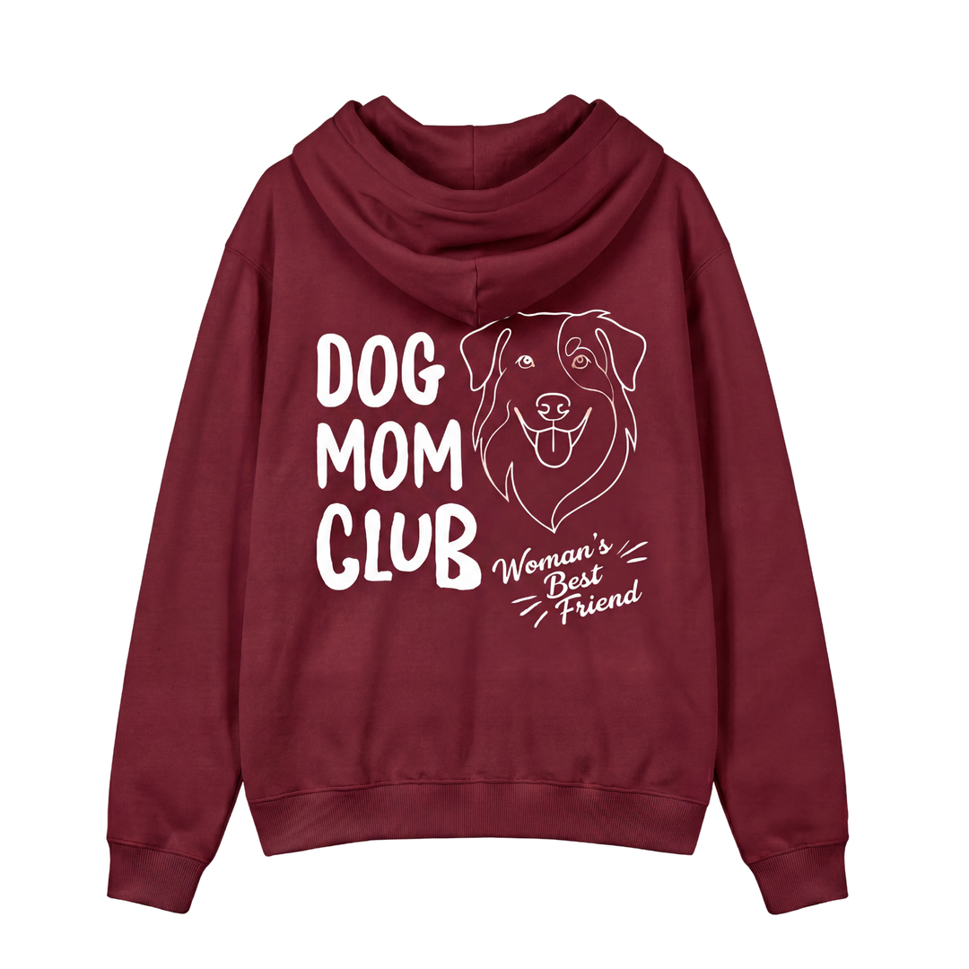 Dog Mom Club Hoodie - Custom Pet Portrait