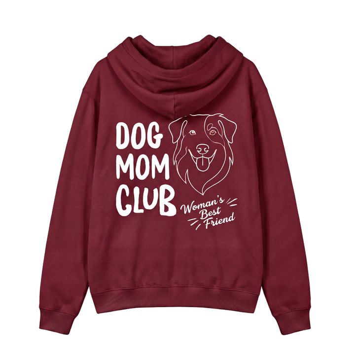 Dog Mom Club Hoodie - Custom Pet Portrait