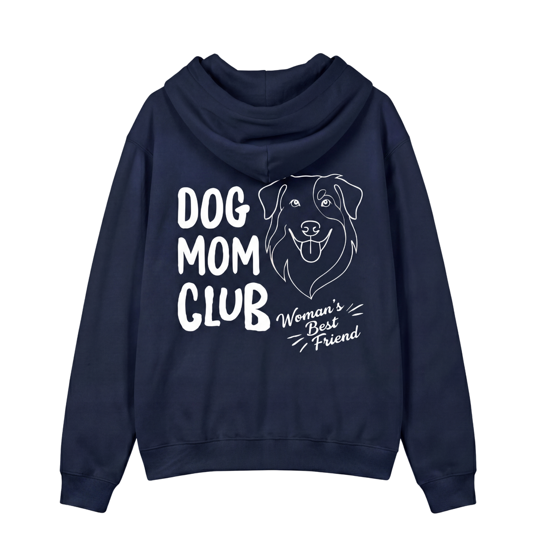 Dog Mom Club Hoodie - Custom Pet Portrait