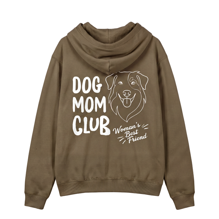 Dog Mom Club Hoodie - Custom Pet Portrait