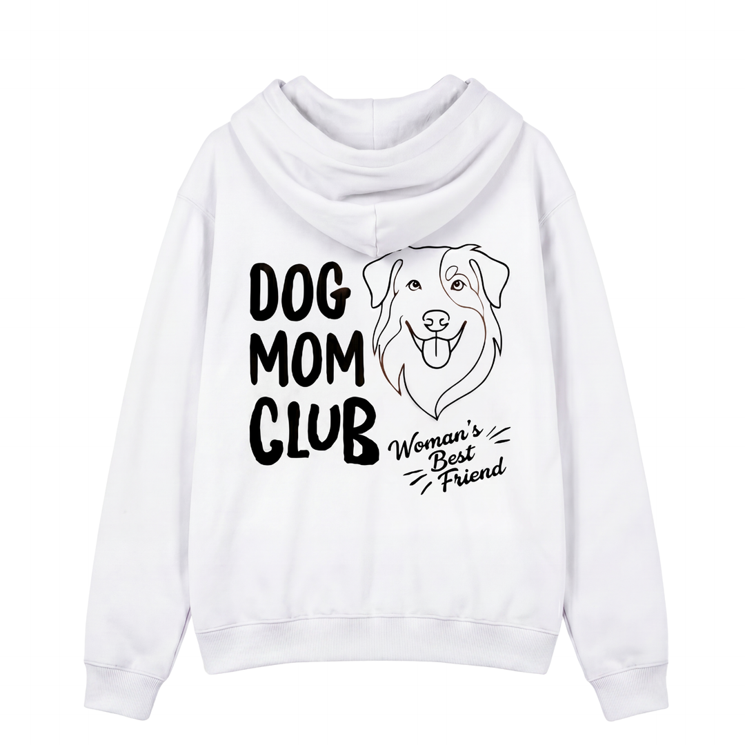 Dog Mom Club Hoodie - Custom Pet Portrait