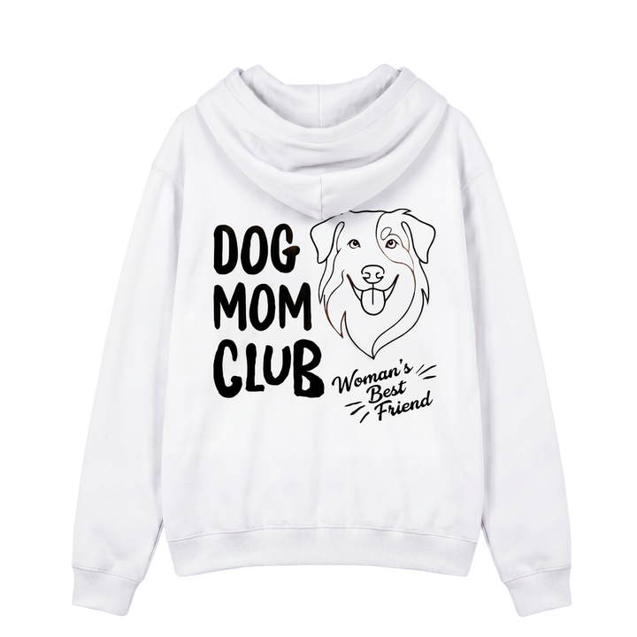Dog Mom Club Hoodie - Custom Pet Portrait