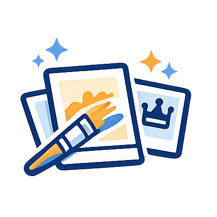 Illustrations of a phone, tablet, and laptop with paw prints and icons on a white background