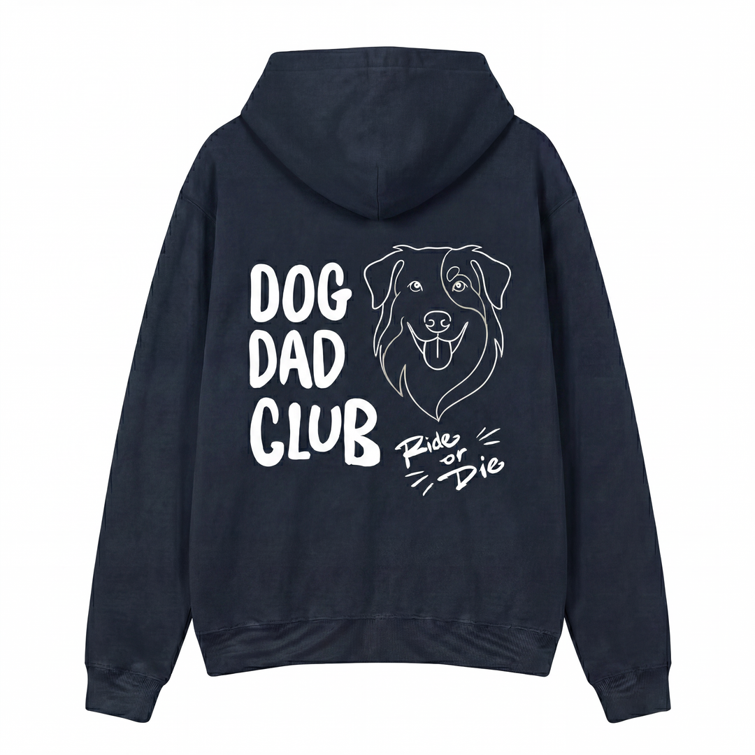 Dog Dad Club Hoodie - Custom Pet Portrait