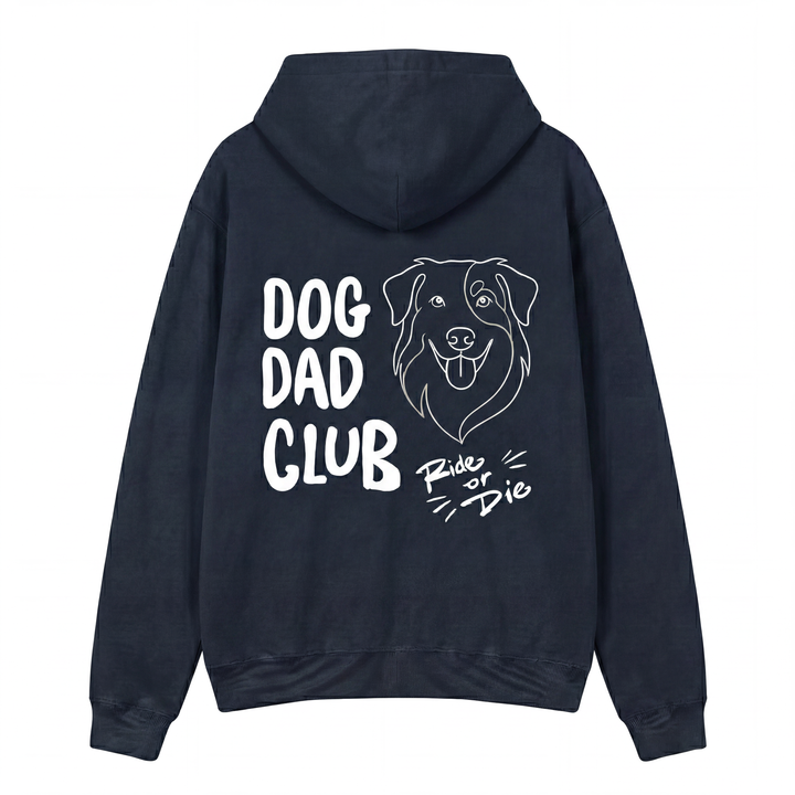 Dog Dad Club Hoodie - Custom Pet Portrait