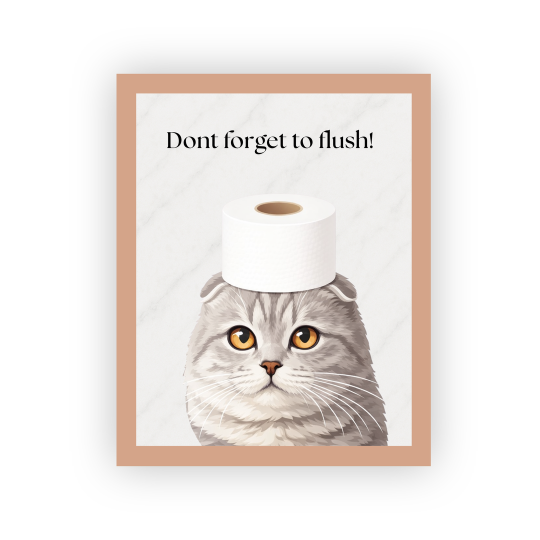 Custom Pet Portrait - Bathroom Style