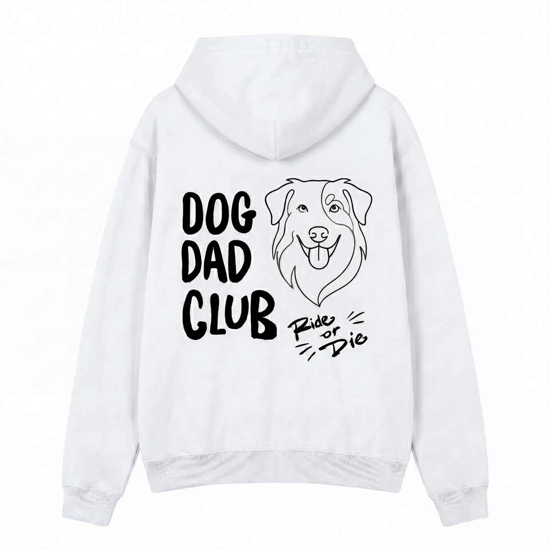 Dog Dad Club Hoodie - Custom Pet Portrait